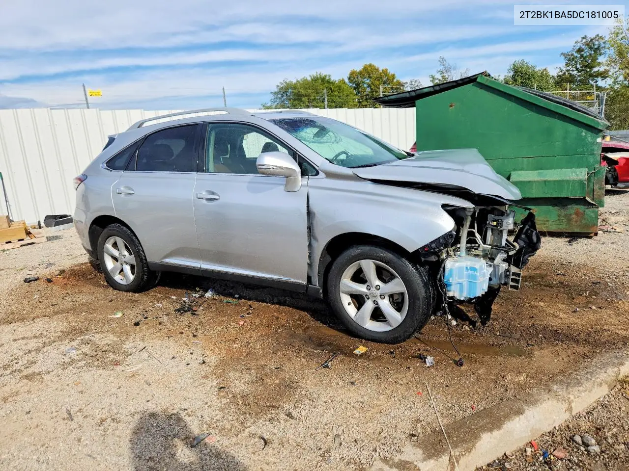 2013 LEXUS RX VIN 2T2BK1BA5DC181005 — фото 4