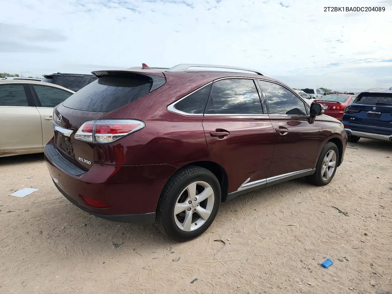 2013 LEXUS RX VIN 2T2BK1BA0DC204089 — фото 3