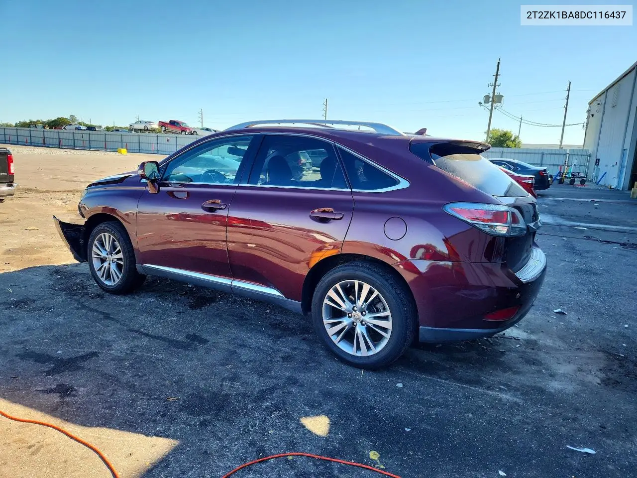 2013 LEXUS RX VIN 2T2ZK1BA8DC116437 — фото 2