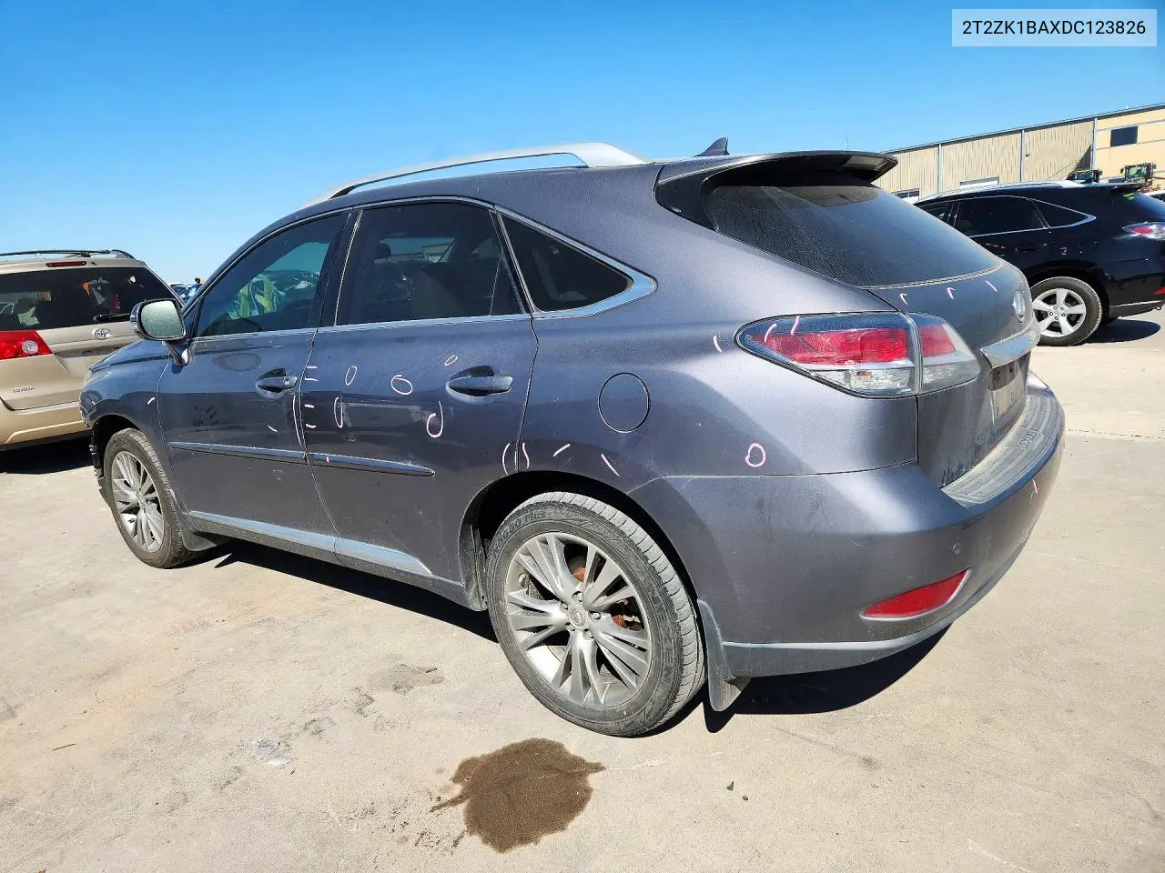 2013 LEXUS RX VIN 2T2ZK1BAXDC123826 — фото 2