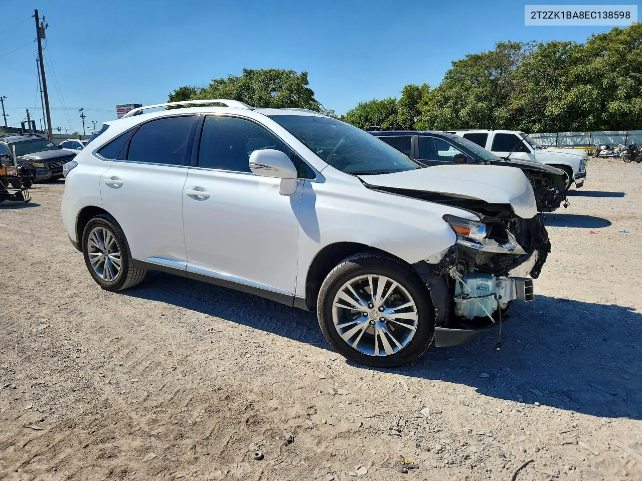 2014 LEXUS RX VIN 2T2ZK1BA8EC138598 — фото 4