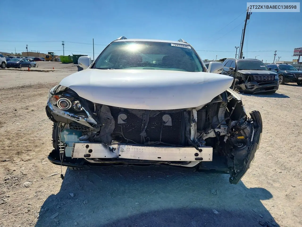 2014 LEXUS RX VIN 2T2ZK1BA8EC138598 — фото 5