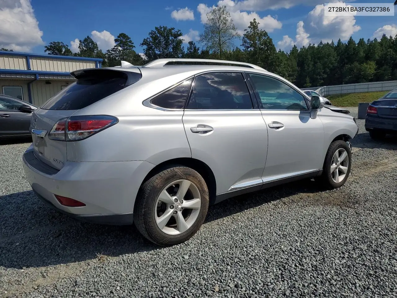 2015 LEXUS RX VIN 2T2BK1BA3FC327386 — фото 3
