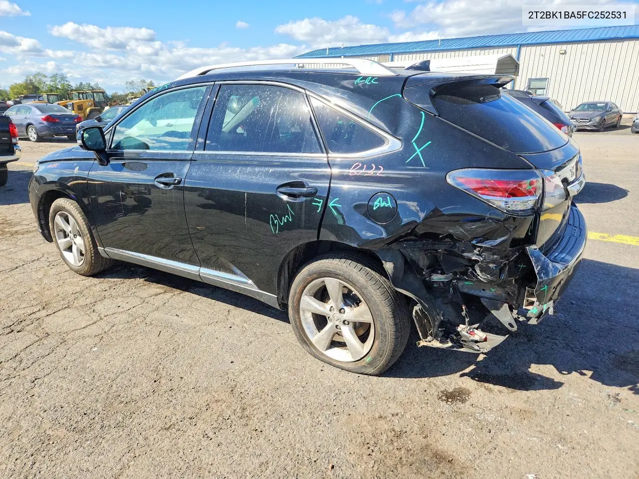 2015 LEXUS RX VIN 2T2BK1BA5FC252531 — фото 2