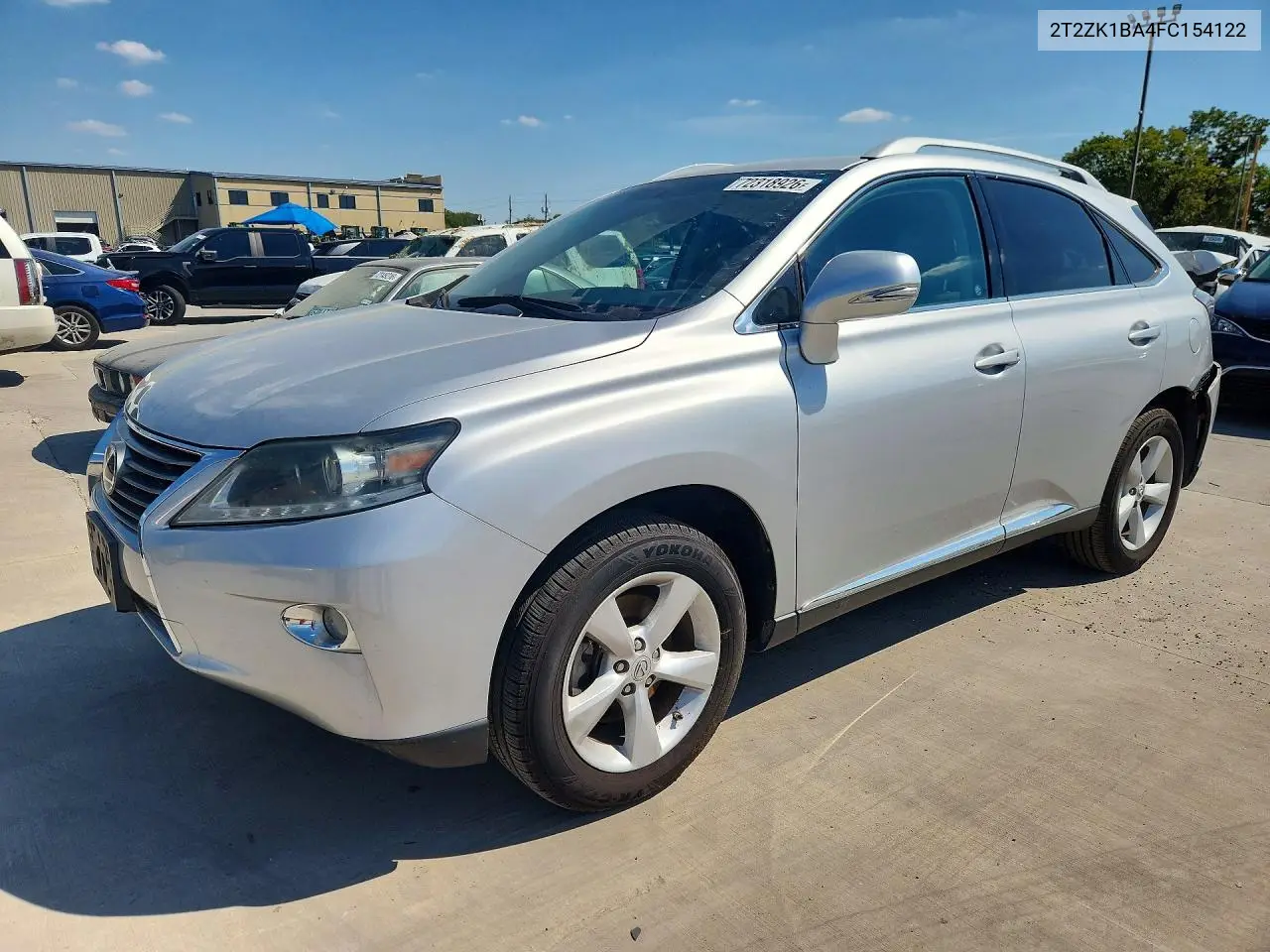 LEXUS RX 2015, VIN 2T2ZK1BA4FC154122