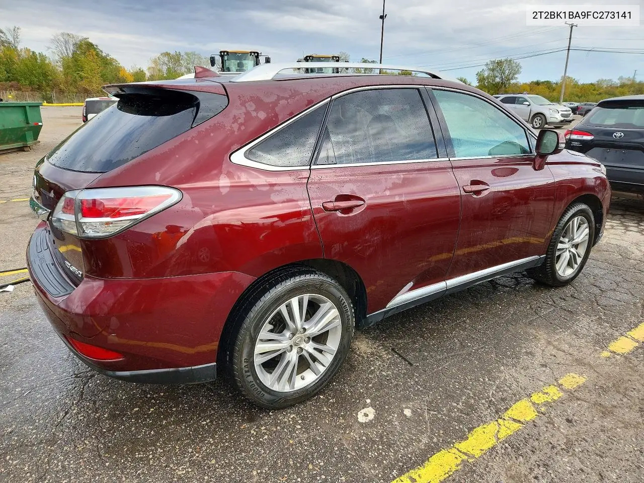 2015 LEXUS RX VIN 2T2BK1BA9FC273141 — фото 3