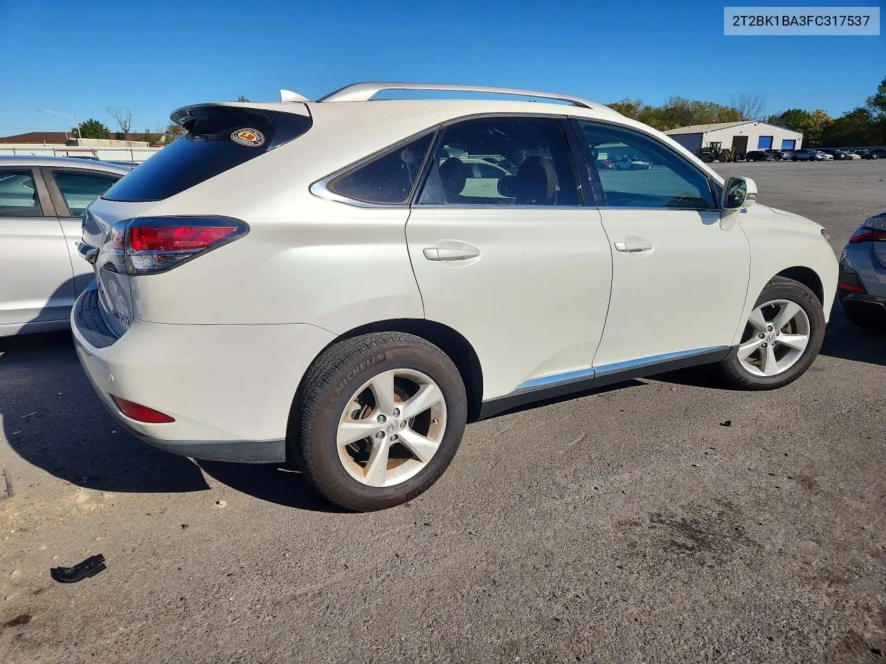 2015 LEXUS RX VIN 2T2BK1BA3FC317537 — фото 3