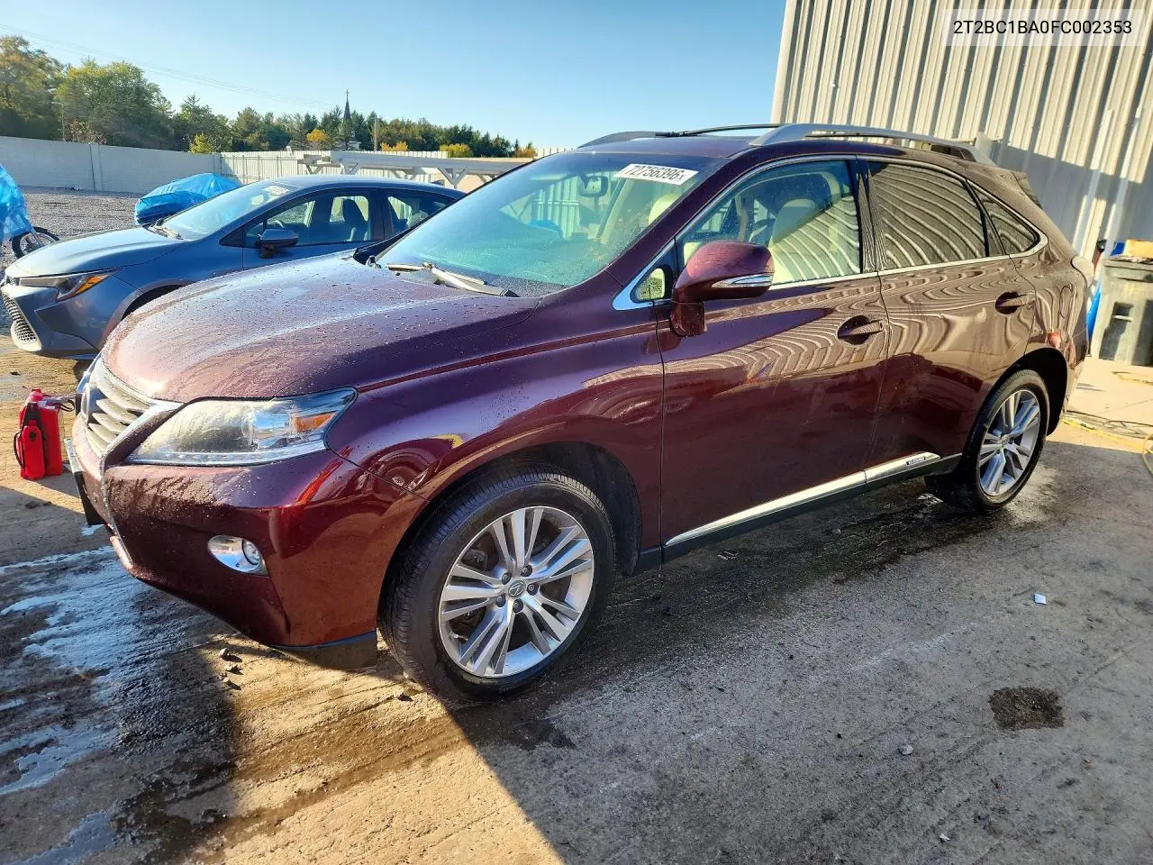 LEXUS RX 2015, VIN 2T2BC1BA0FC002353