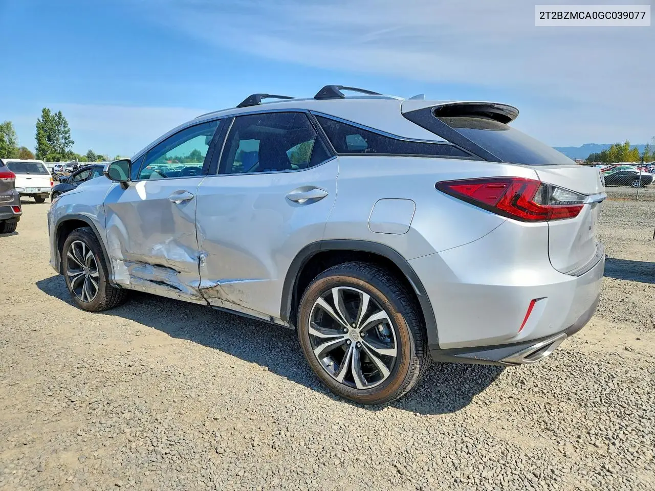 2016 LEXUS RX VIN 2T2BZMCA0GC039077 — фото 2
