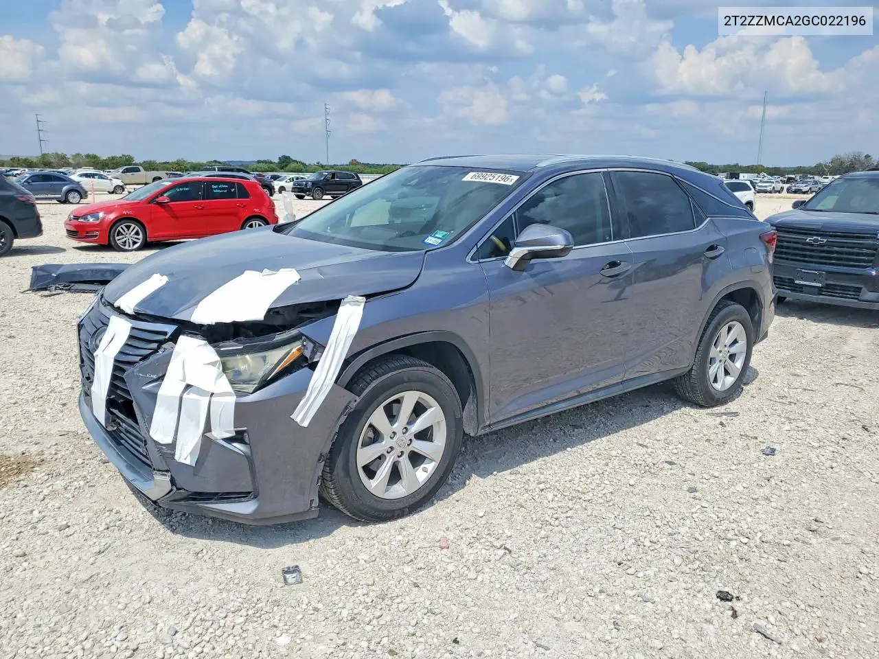 LEXUS RX 2016, VIN 2T2ZZMCA2GC022196