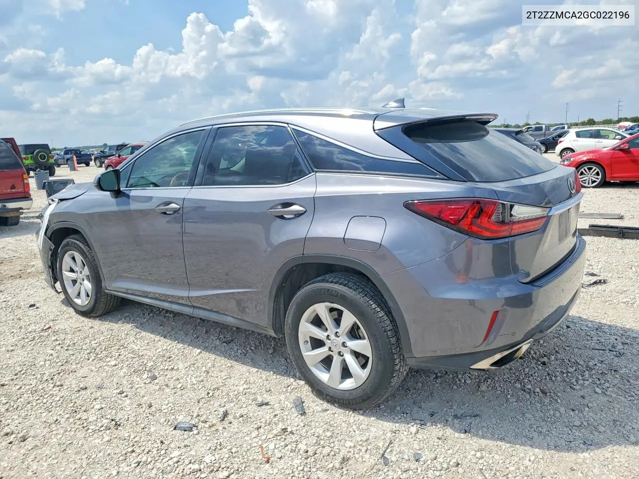 2016 LEXUS RX VIN 2T2ZZMCA2GC022196 — фото 2