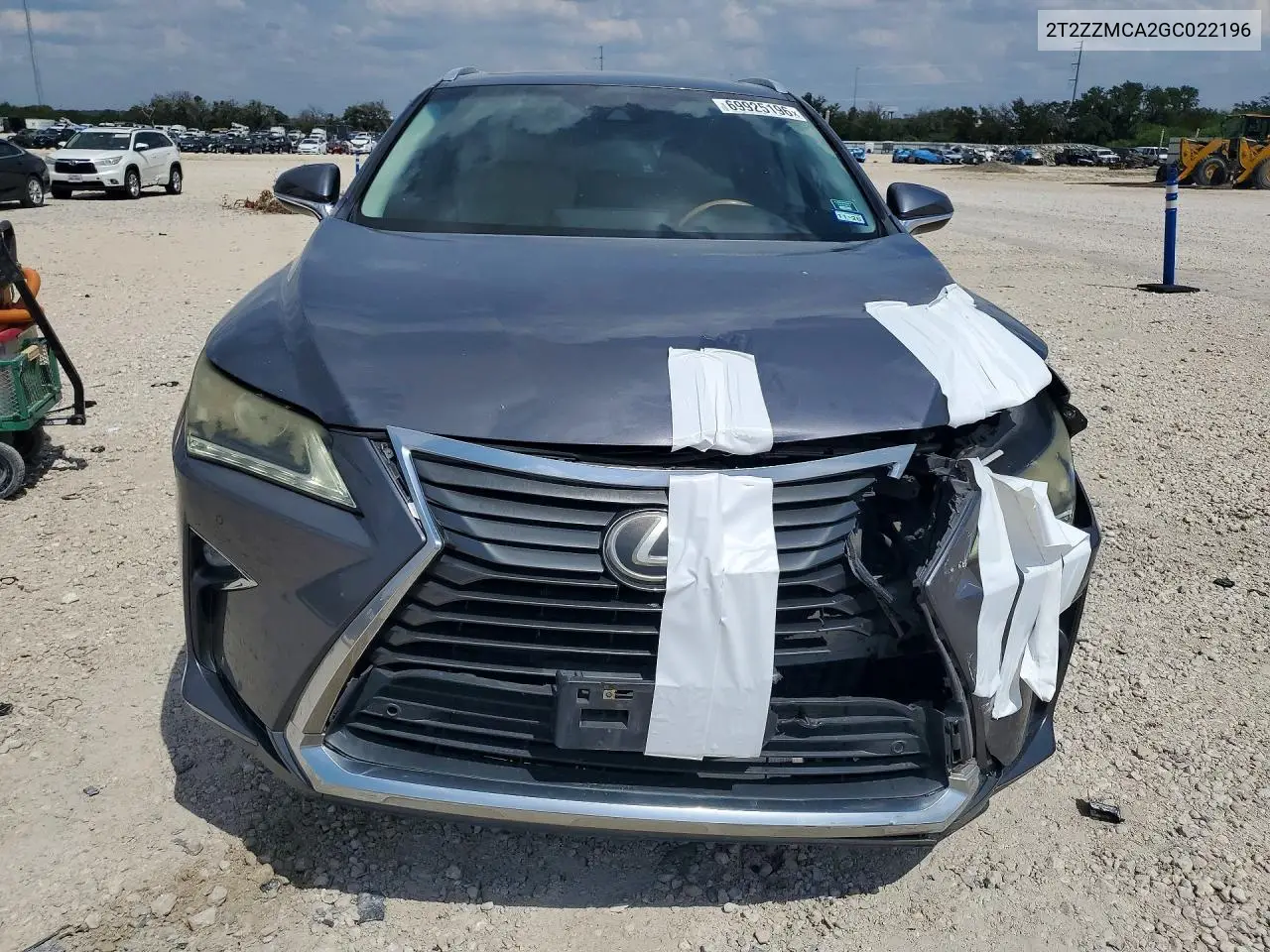 2016 LEXUS RX VIN 2T2ZZMCA2GC022196 — фото 5