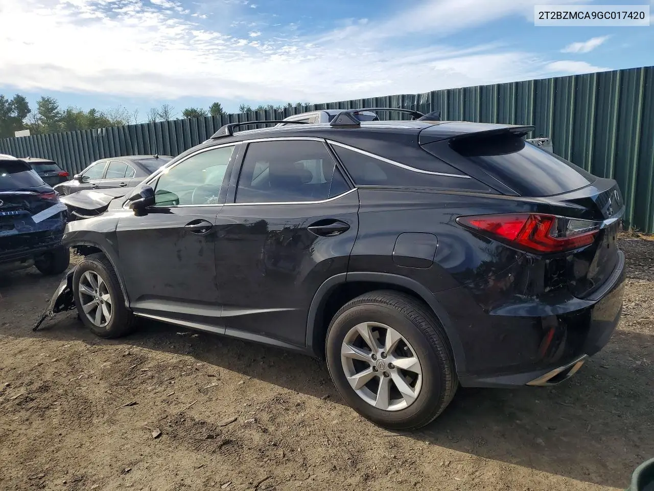 2016 LEXUS RX VIN 2T2BZMCA9GC017420 — фото 2