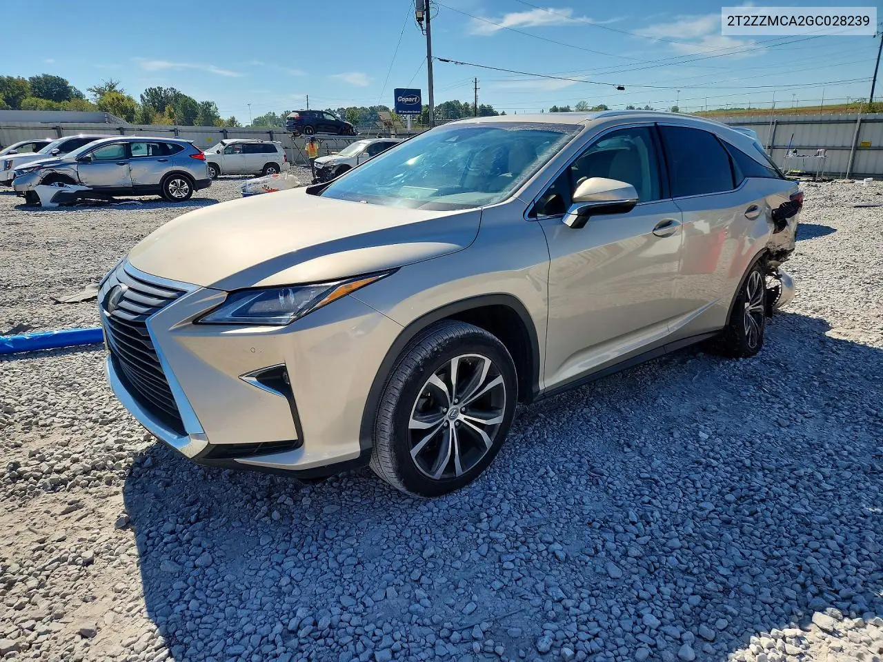LEXUS RX 2016, VIN 2T2ZZMCA2GC028239