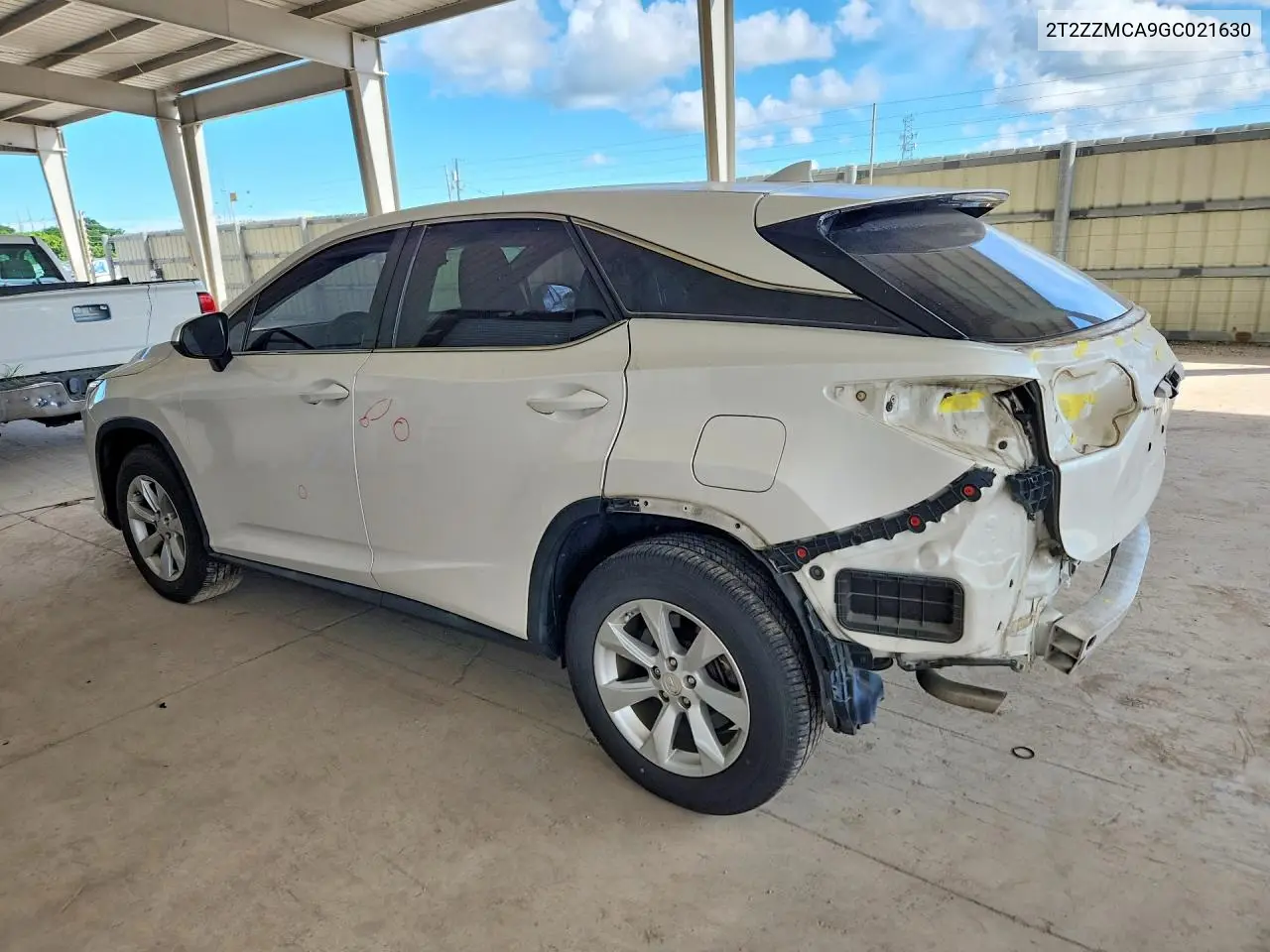 2016 LEXUS RX VIN 2T2ZZMCA9GC021630 — фото 2