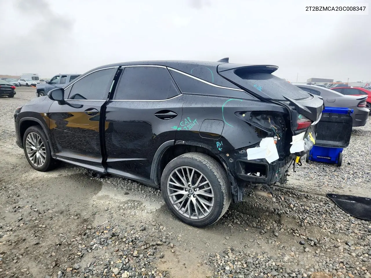 2016 LEXUS RX VIN 2T2BZMCA2GC008347 — фото 2