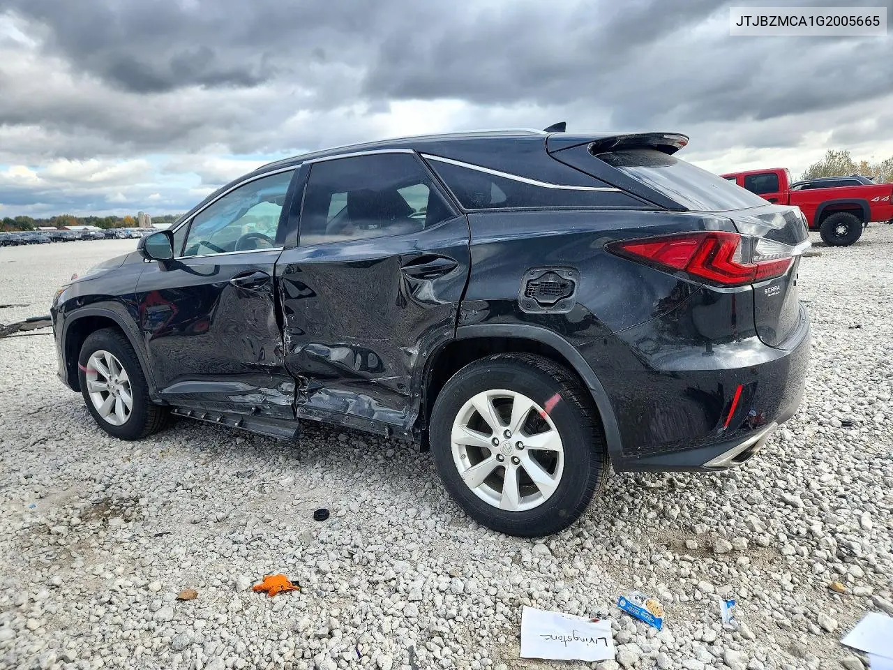 2016 LEXUS RX VIN JTJBZMCA1G2005665 — фото 2