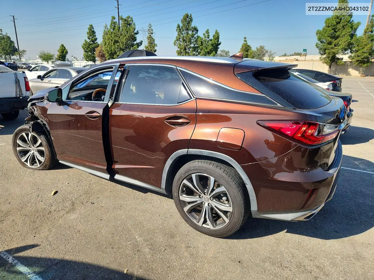 2017 LEXUS RX VIN 2T2ZZMCA4HC043102 — фото 2
