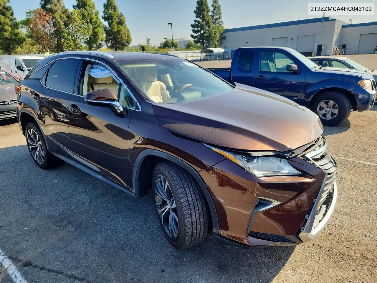 2017 LEXUS RX VIN 2T2ZZMCA4HC043102 — фото 4