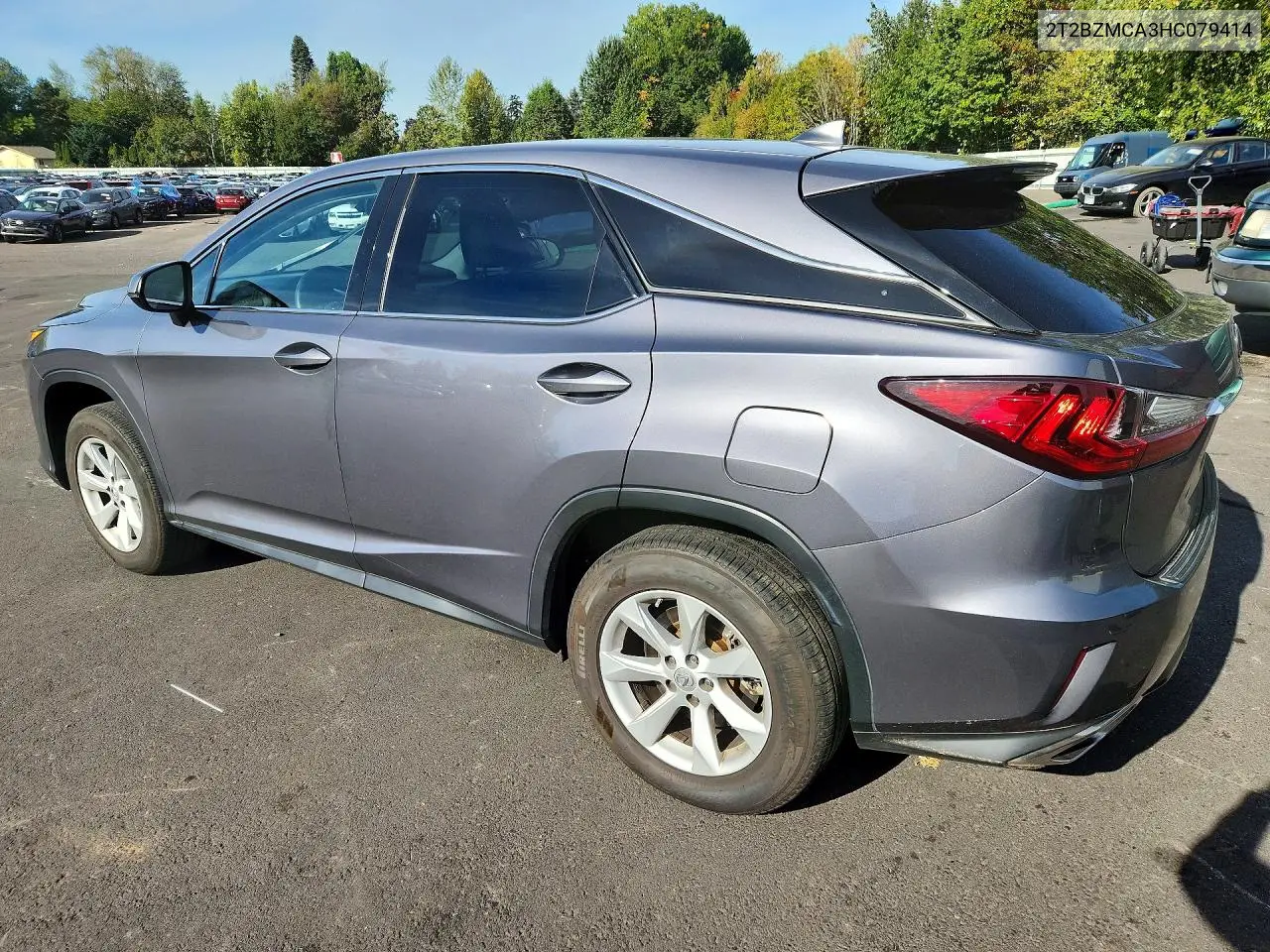 2017 LEXUS RX VIN 2T2BZMCA3HC079414 — фото 2