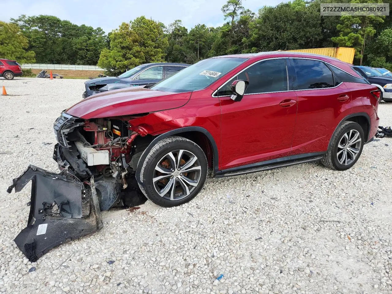 LEXUS RX 2017, VIN 2T2ZZMCA5HC080921
