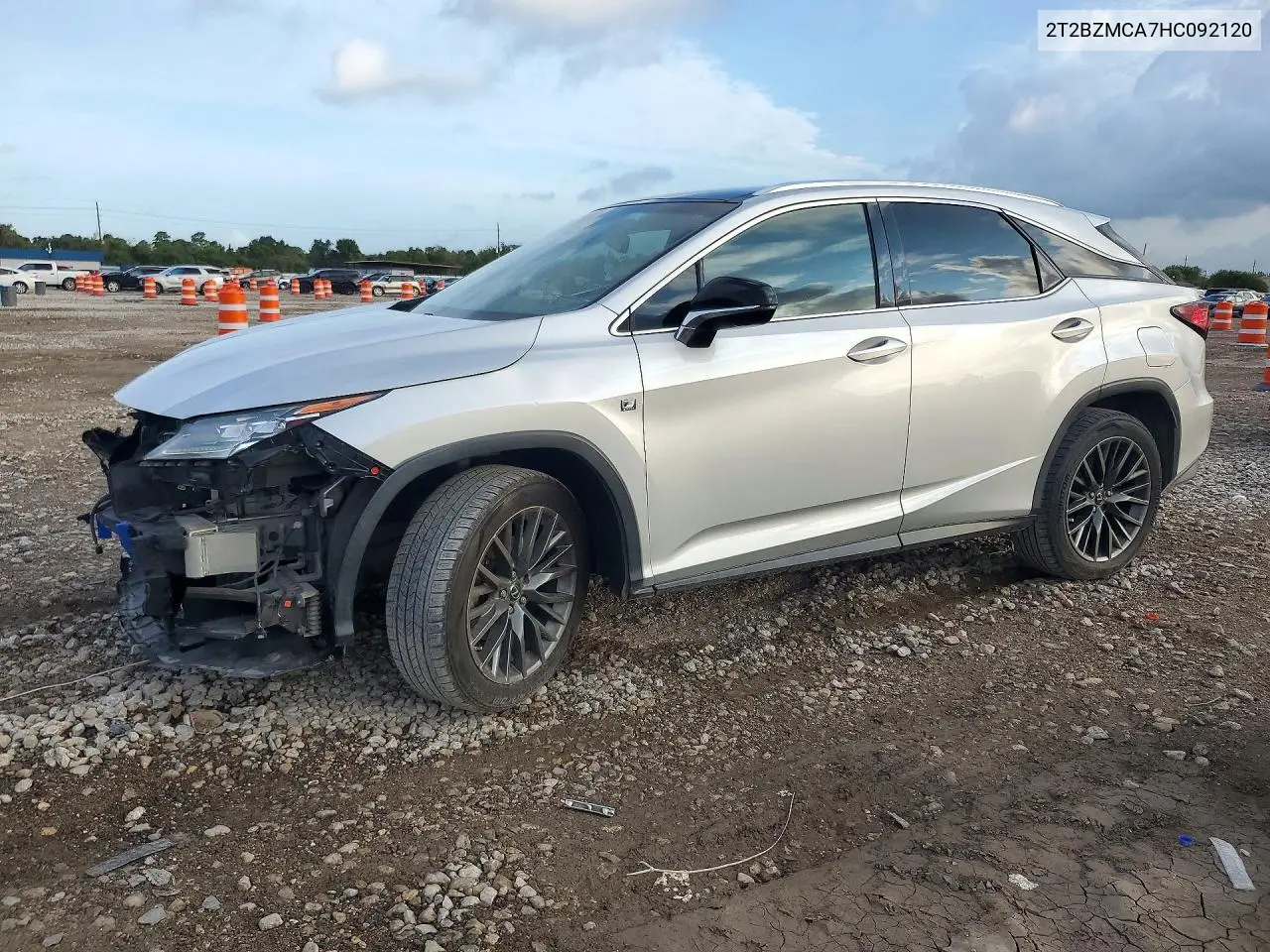 LEXUS RX 2017, VIN 2T2BZMCA7HC092120