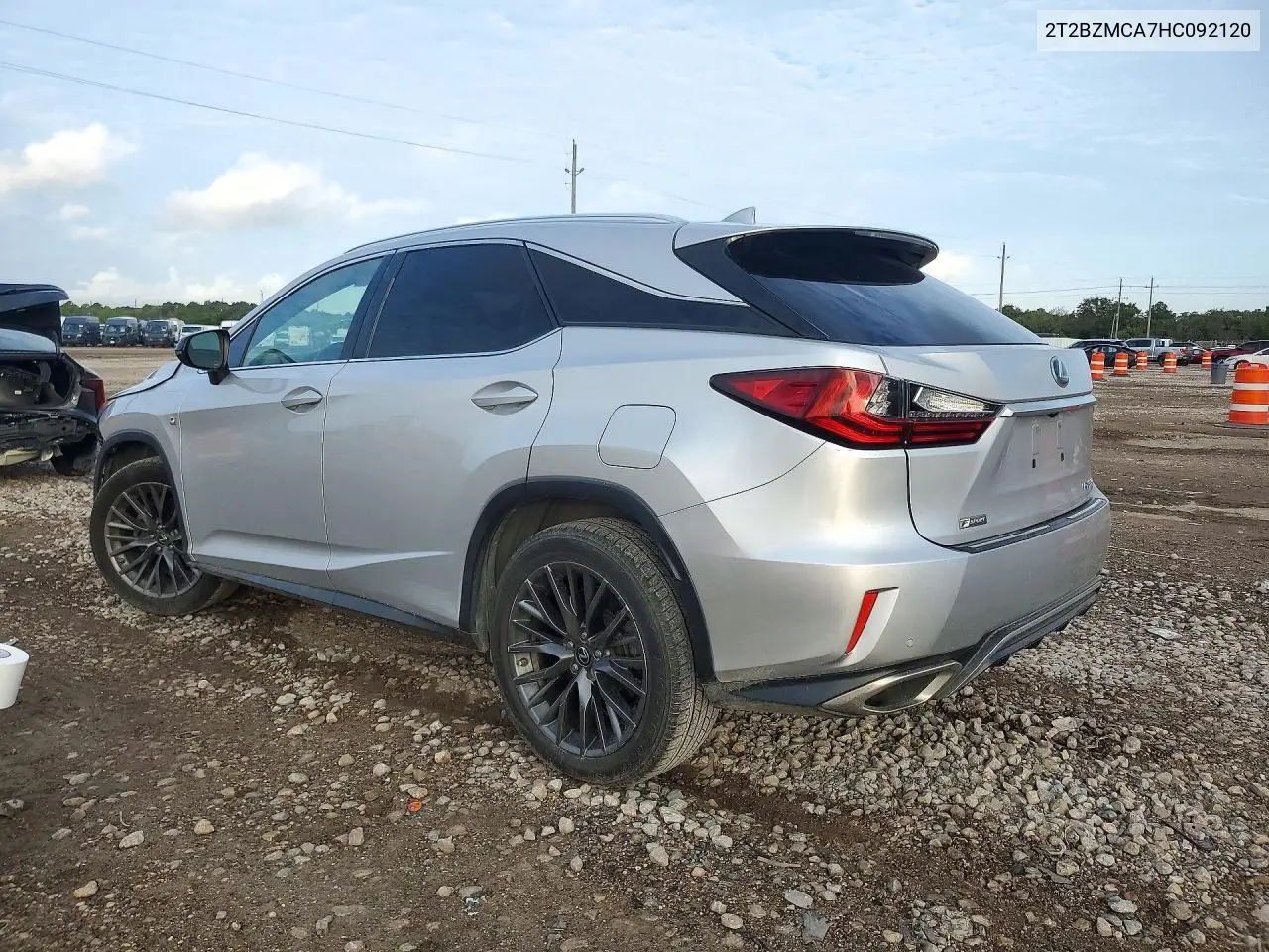 2017 LEXUS RX VIN 2T2BZMCA7HC092120 — фото 2