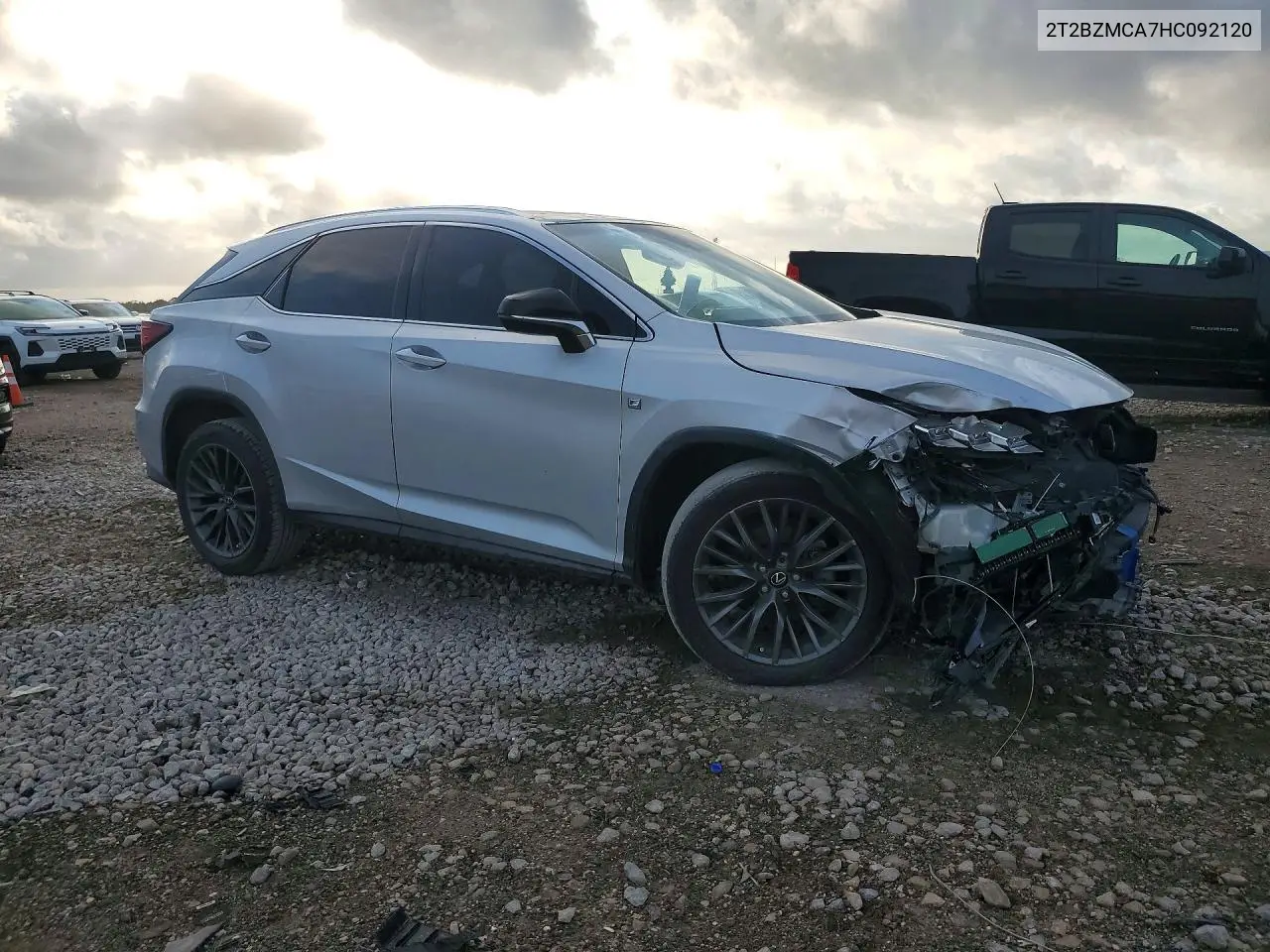 2017 LEXUS RX VIN 2T2BZMCA7HC092120 — фото 4
