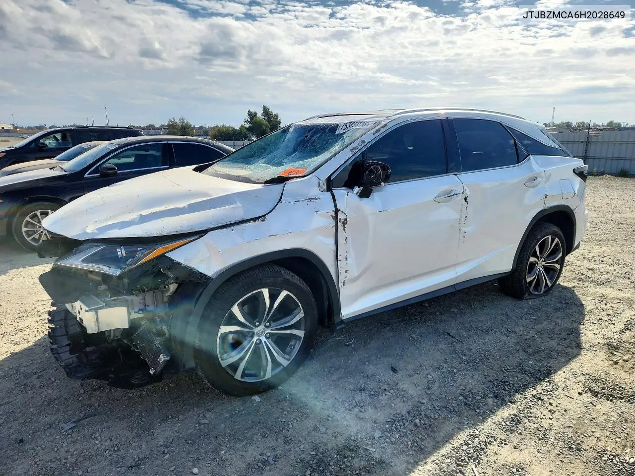 LEXUS RX 2017, VIN JTJBZMCA6H2028649