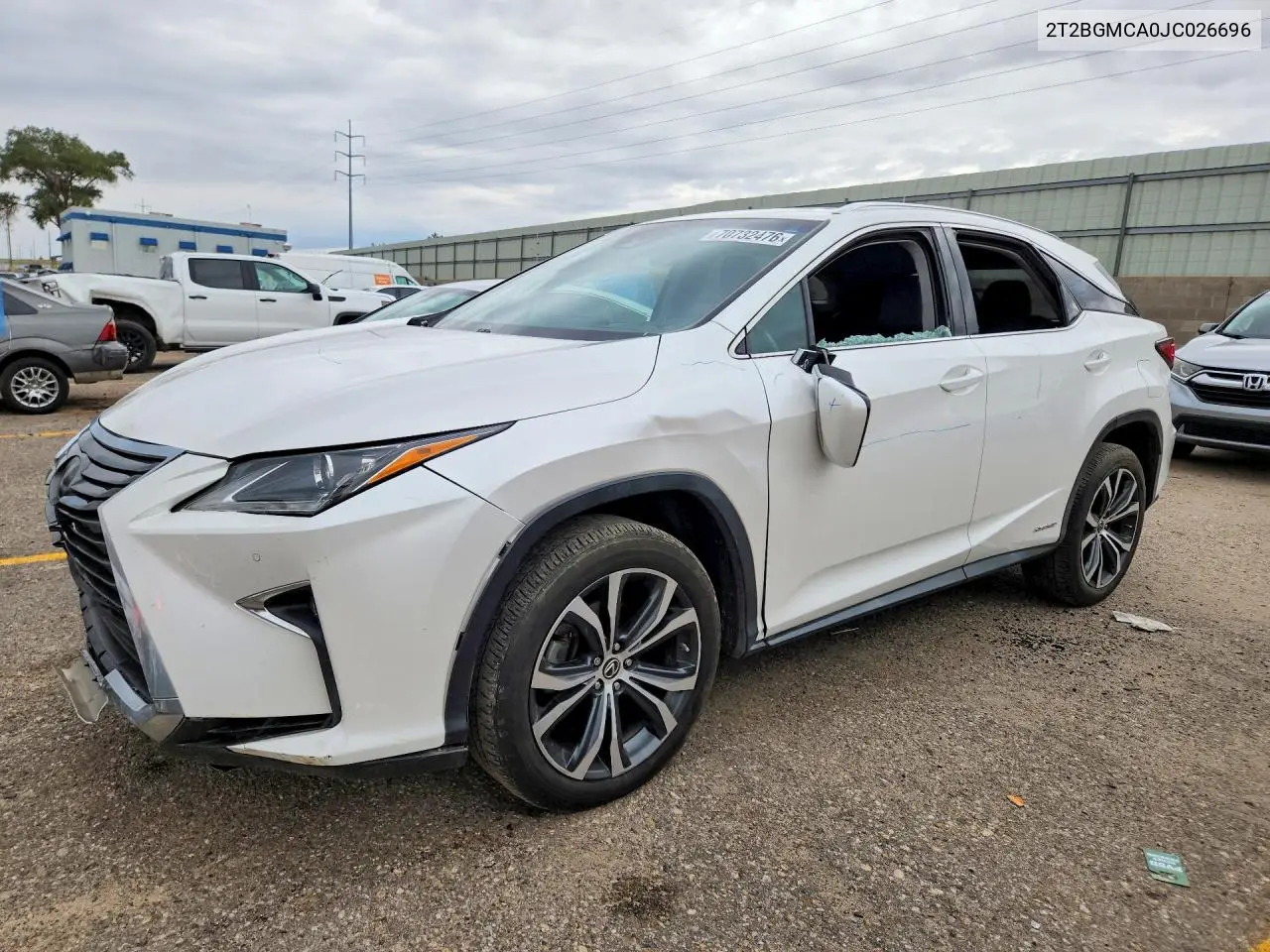 LEXUS RX 2018, VIN 2T2BGMCA0JC026696