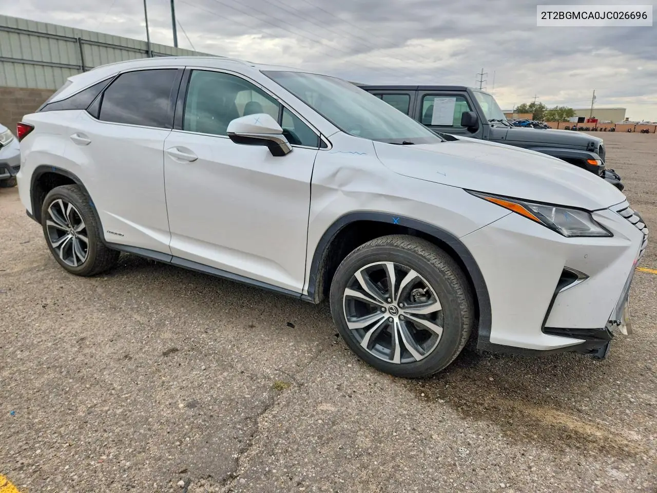 2018 LEXUS RX VIN 2T2BGMCA0JC026696 — фото 4