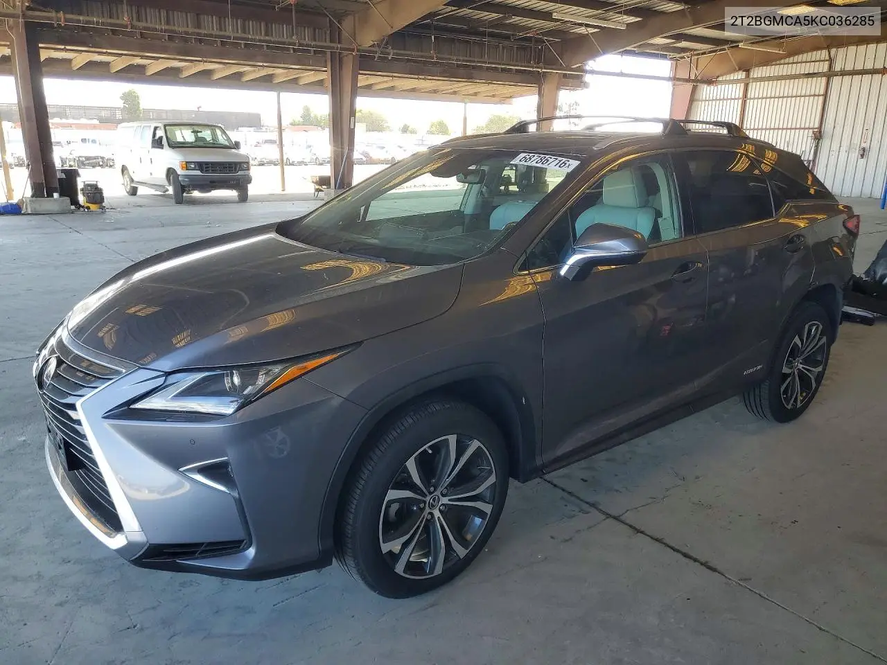 LEXUS RX 2019, VIN 2T2BGMCA5KC036285