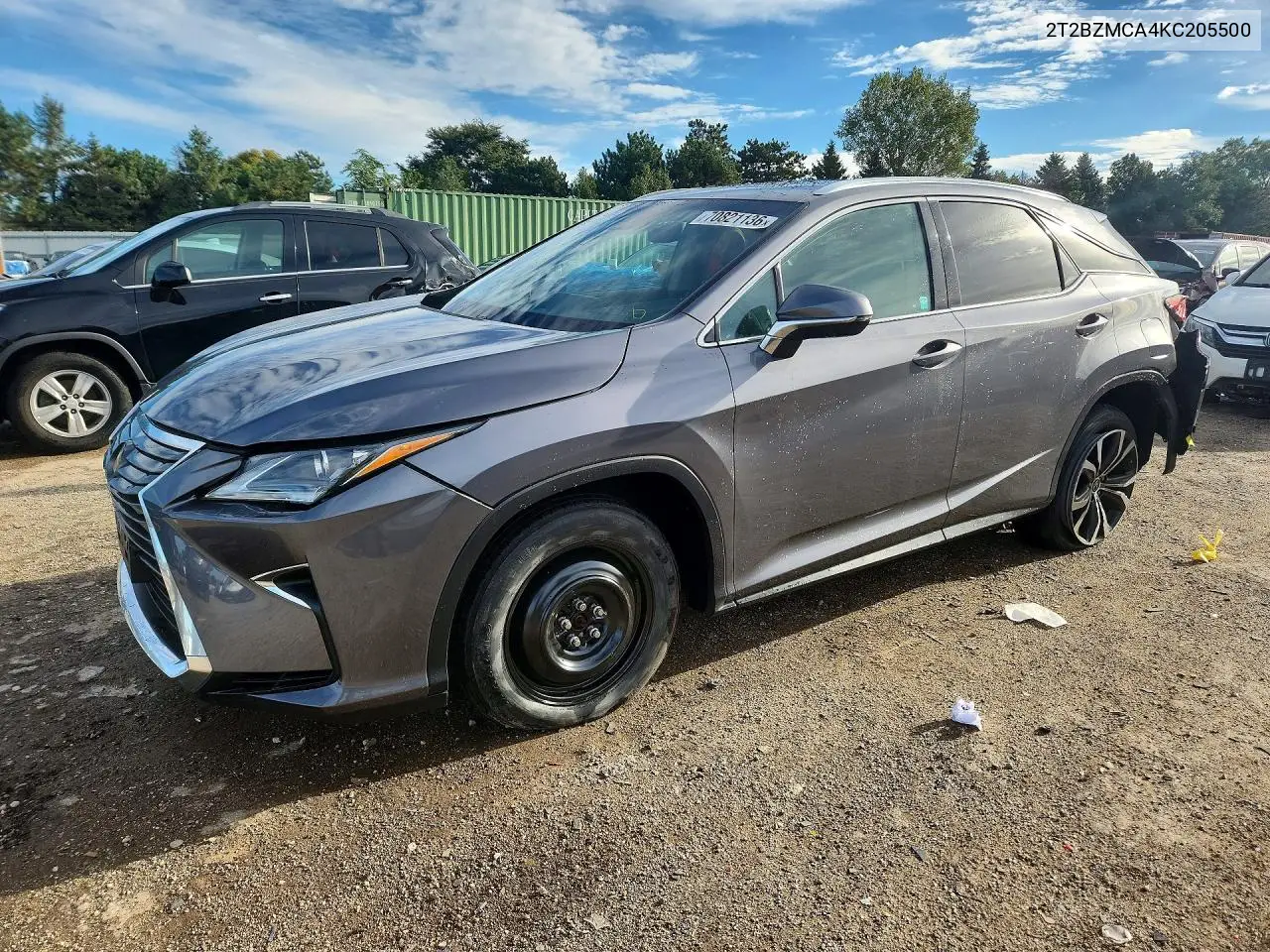 LEXUS RX 2019, VIN 2T2BZMCA4KC205500