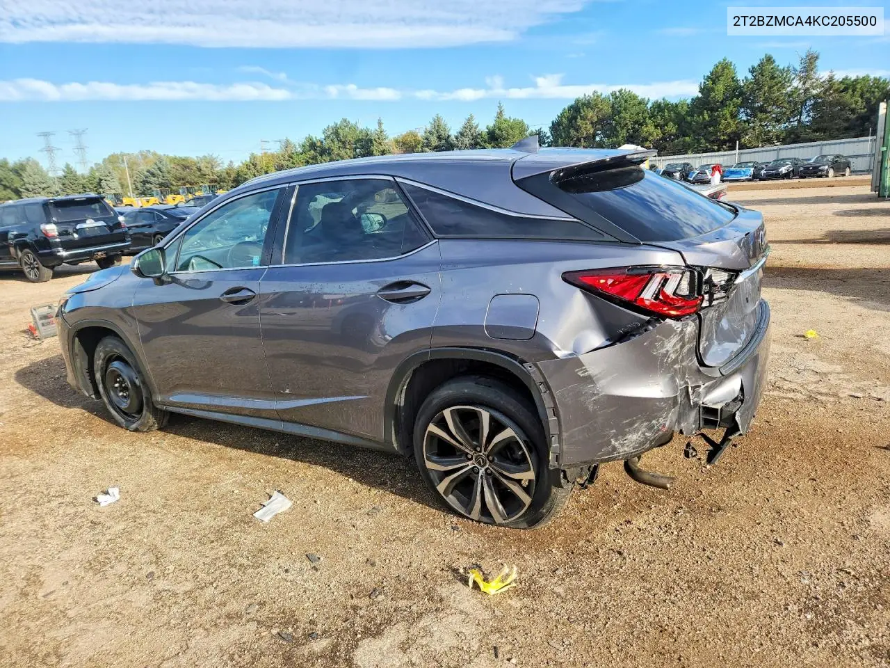 2019 LEXUS RX VIN 2T2BZMCA4KC205500 — фото 2