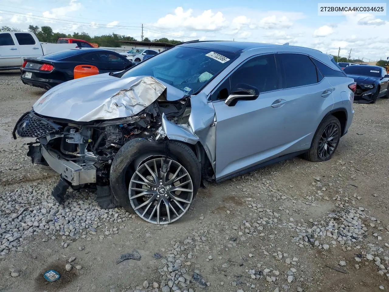 LEXUS RX 2019, VIN 2T2BGMCA4KC034625