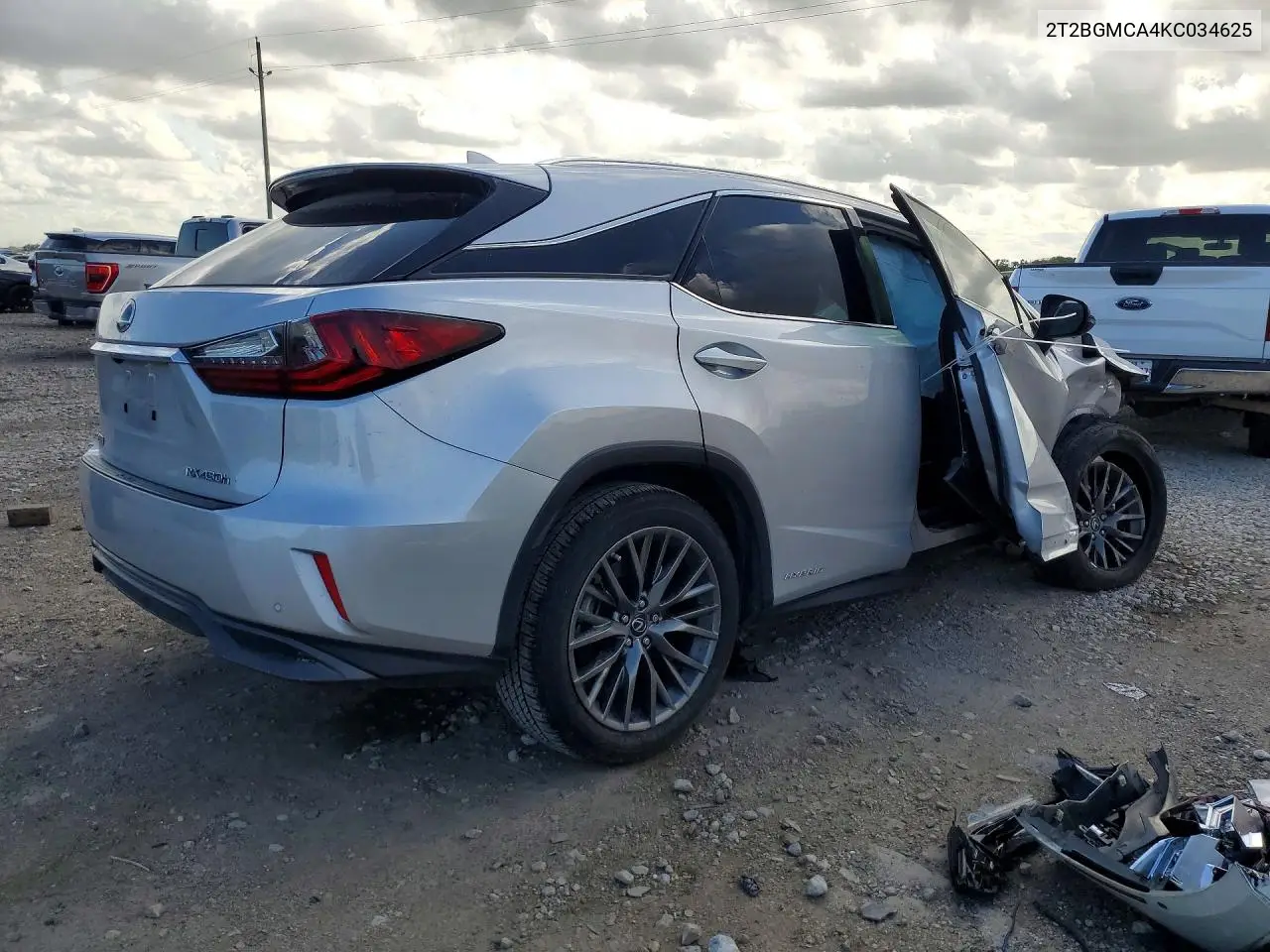 2019 LEXUS RX VIN 2T2BGMCA4KC034625 — фото 3
