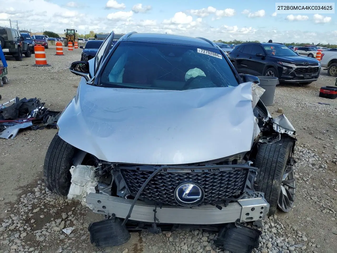 2019 LEXUS RX VIN 2T2BGMCA4KC034625 — фото 5