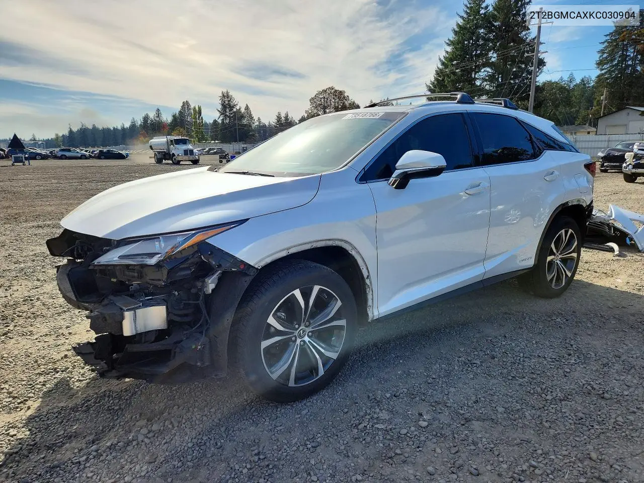 LEXUS RX 2019, VIN 2T2BGMCAXKC030904
