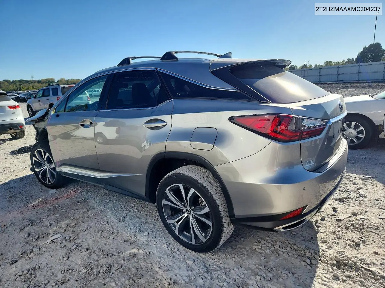 2021 LEXUS RX VIN 2T2HZMAAXMC204237 — фото 2
