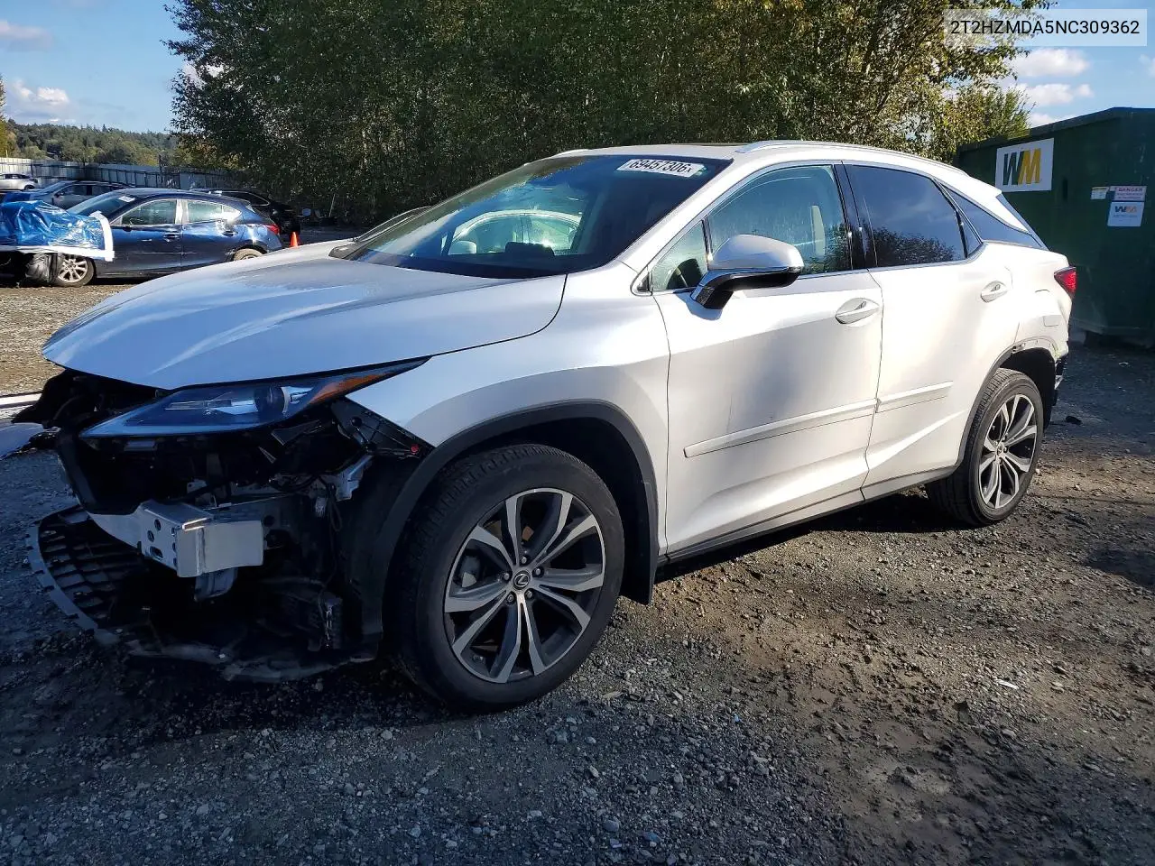 LEXUS RX 2022, VIN 2T2HZMDA5NC309362