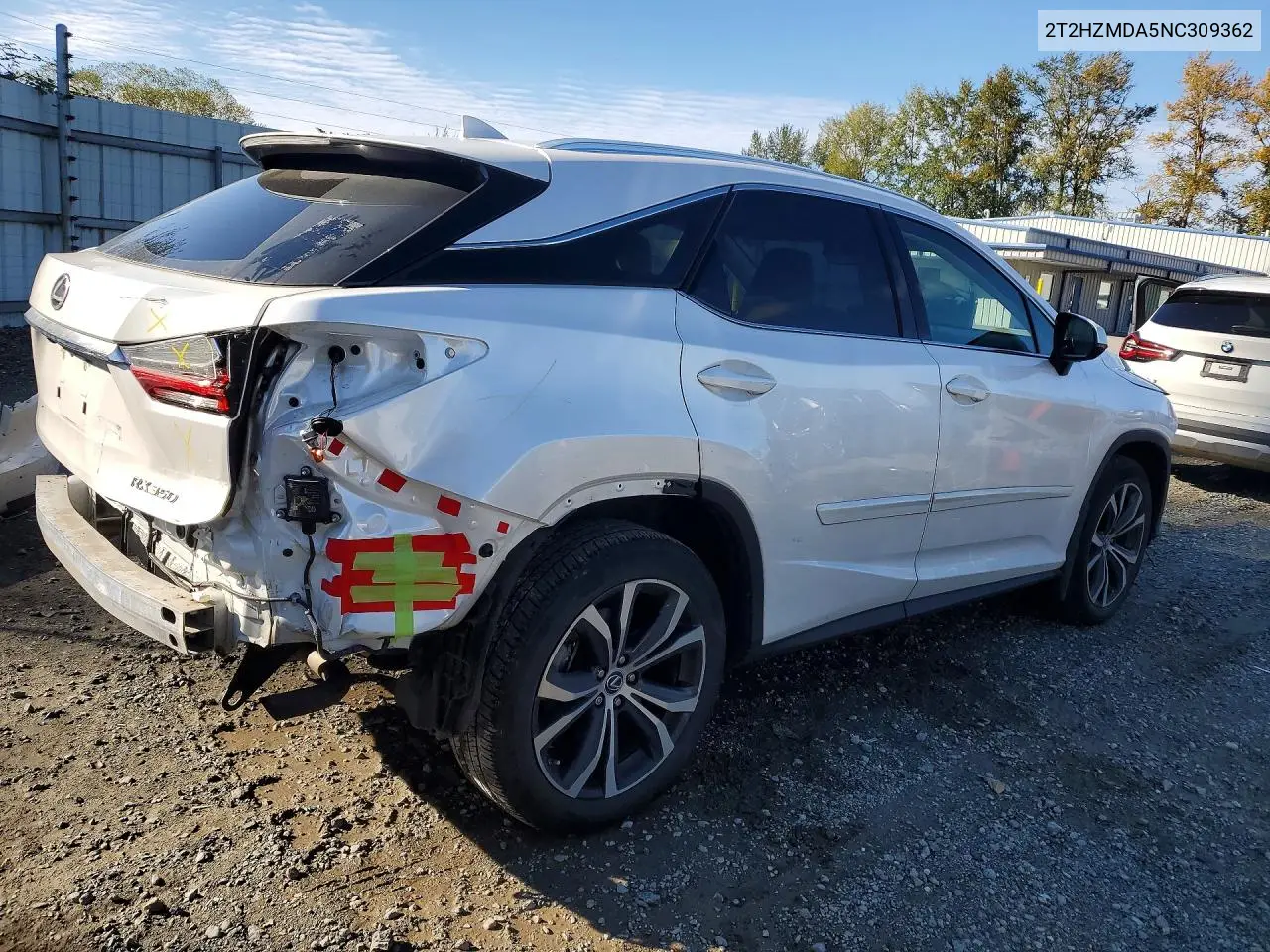 2022 LEXUS RX VIN 2T2HZMDA5NC309362 — фото 3