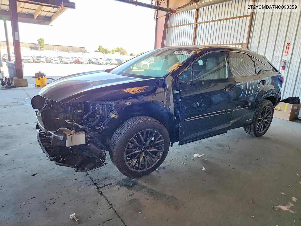 LEXUS RX 2022, VIN 2T2YGMDA7NC090359