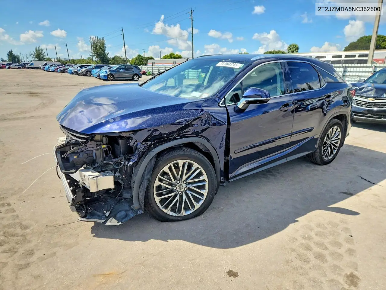 LEXUS RX 2022, VIN 2T2JZMDA5NC362600