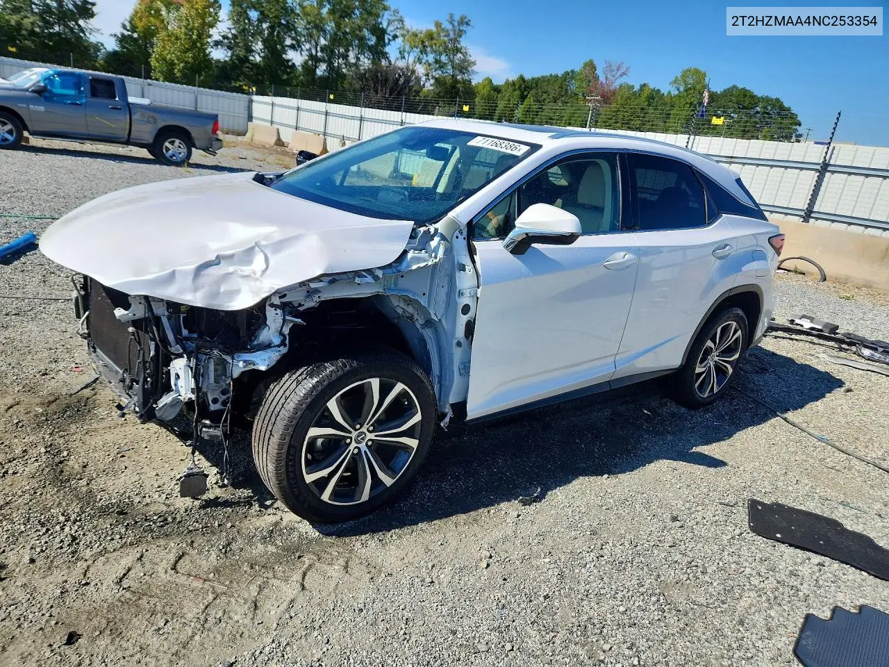 LEXUS RX 2022, VIN 2T2HZMAA4NC253354