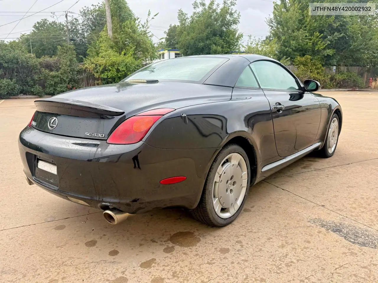2002 LEXUS SC VIN JTHFN48Y420002932 — фото 4