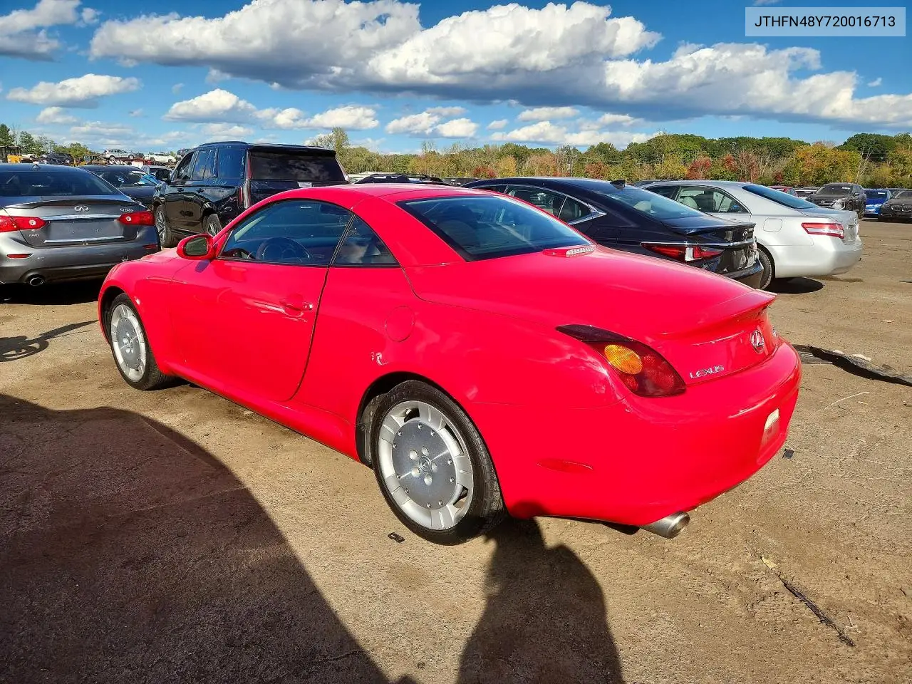 2002 LEXUS SC VIN JTHFN48Y720016713 — фото 2