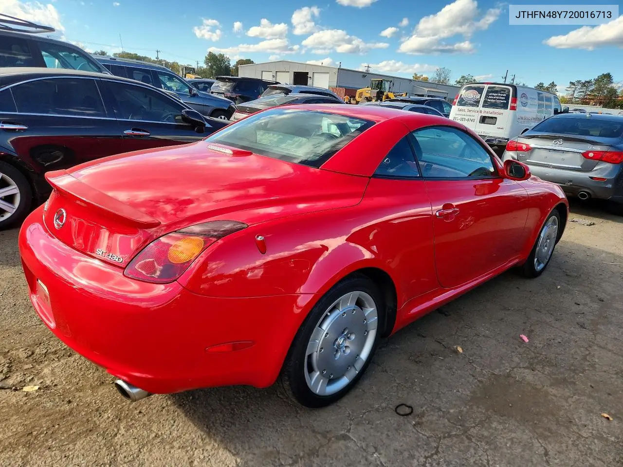 2002 LEXUS SC VIN JTHFN48Y720016713 — фото 3