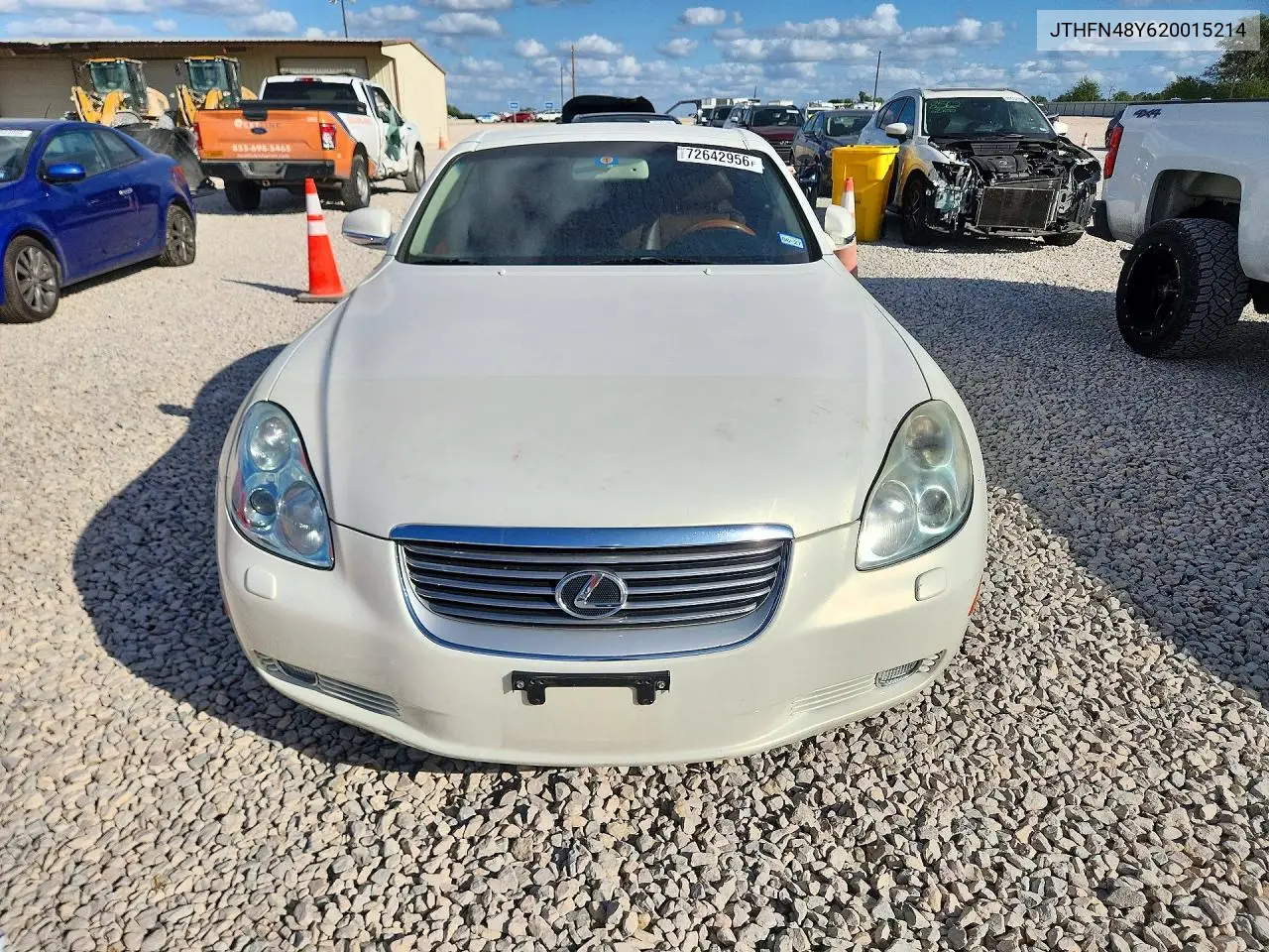 2002 LEXUS SC VIN JTHFN48Y620015214 — фото 5