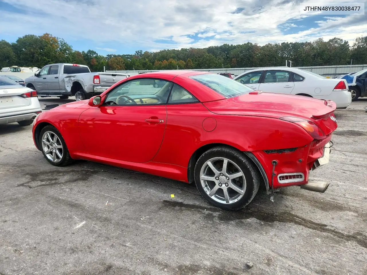 2003 LEXUS SC VIN JTHFN48Y830038477 — фото 2