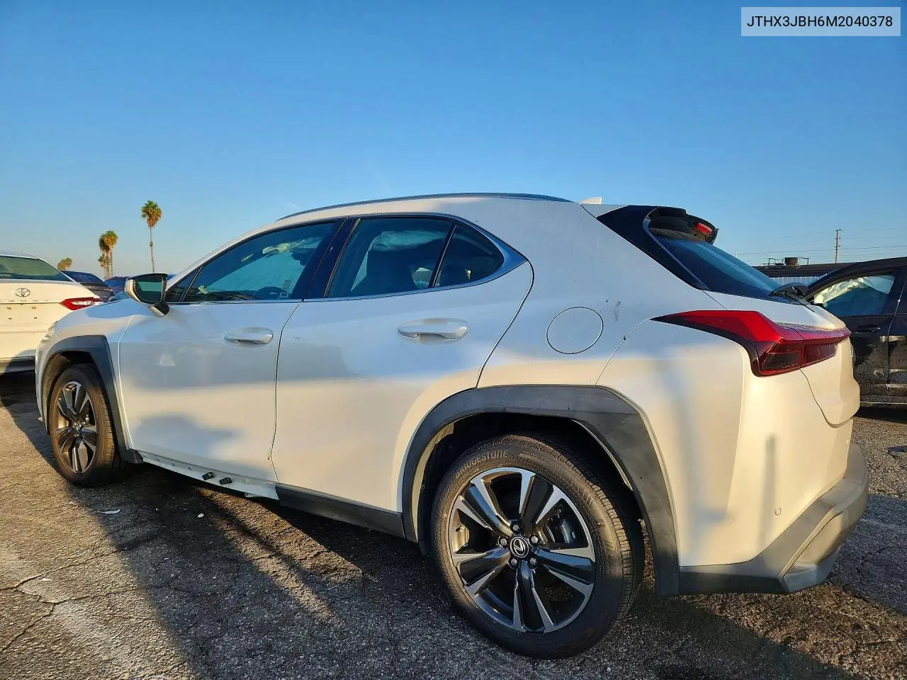 2021 LEXUS UX VIN JTHX3JBH6M2040378 — фото 2